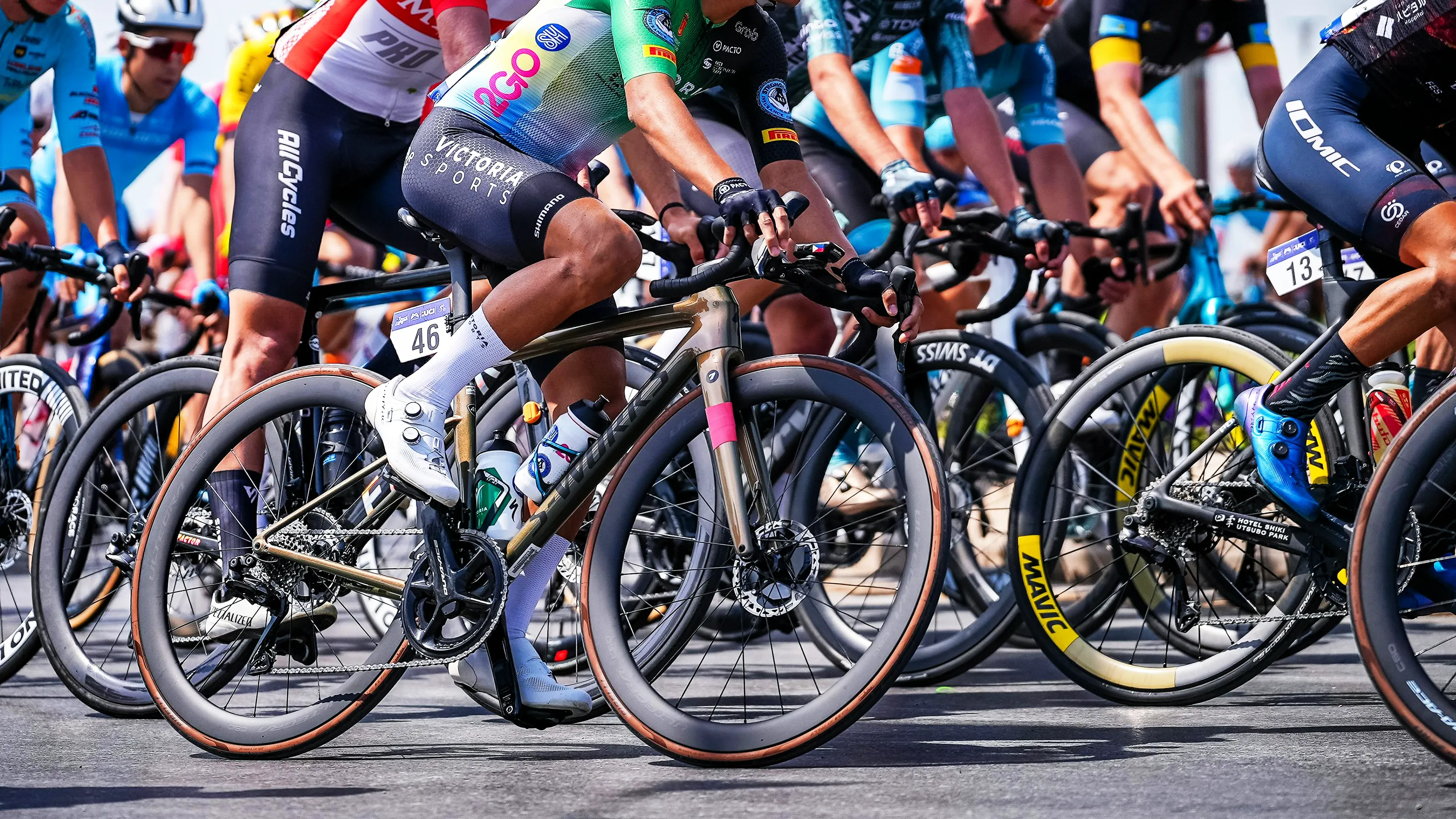 自転車のレースの様子