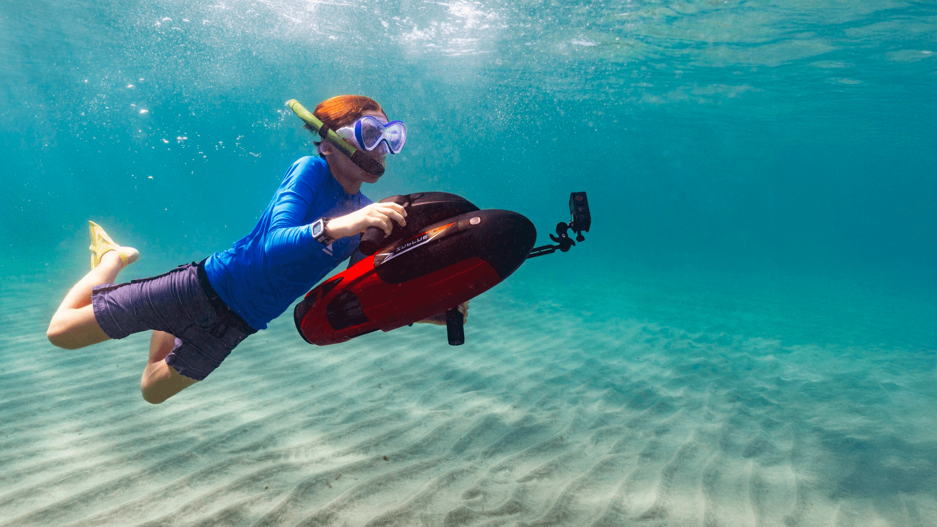 Man with surfing with paddle