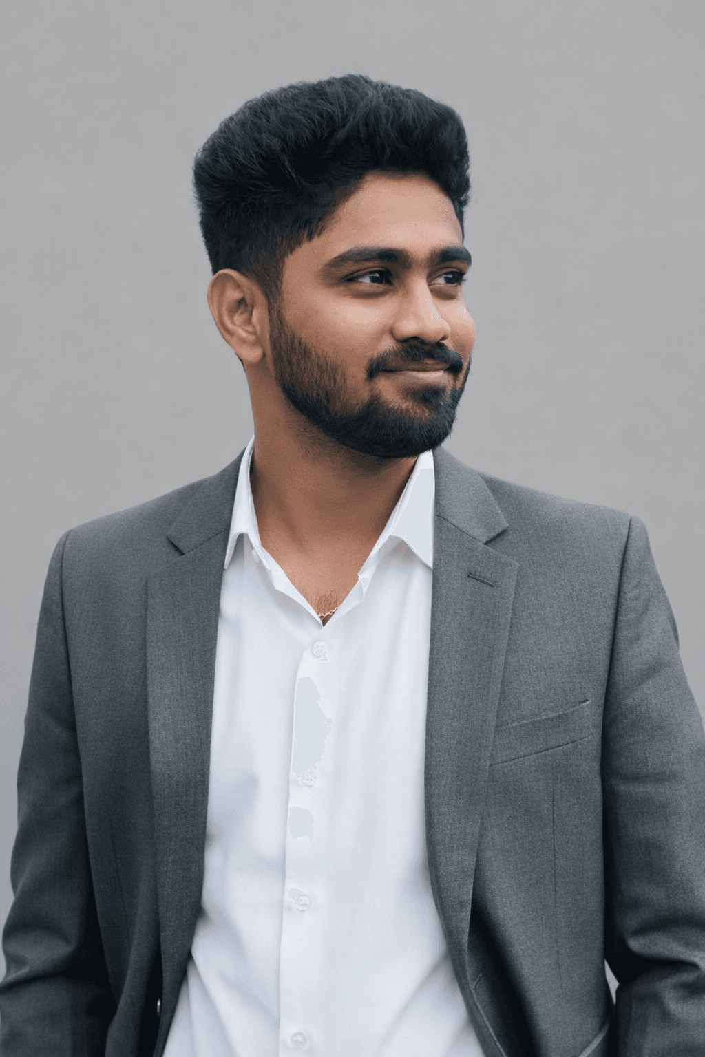 Portrait of portfolio creator – front view