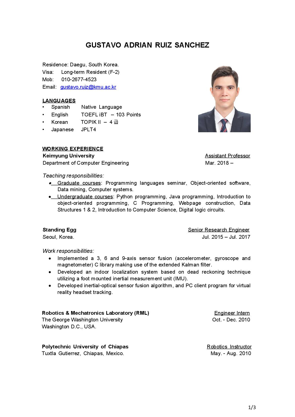 cv of gustavo