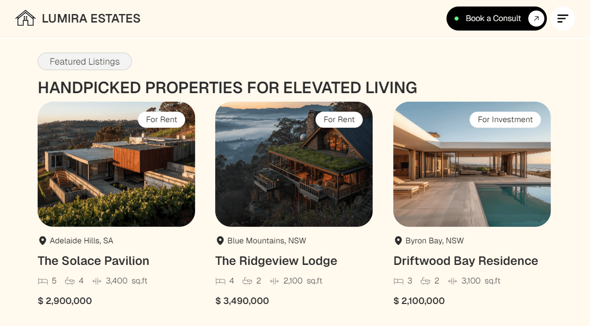 Gallery of premium residential properties listed by the agency