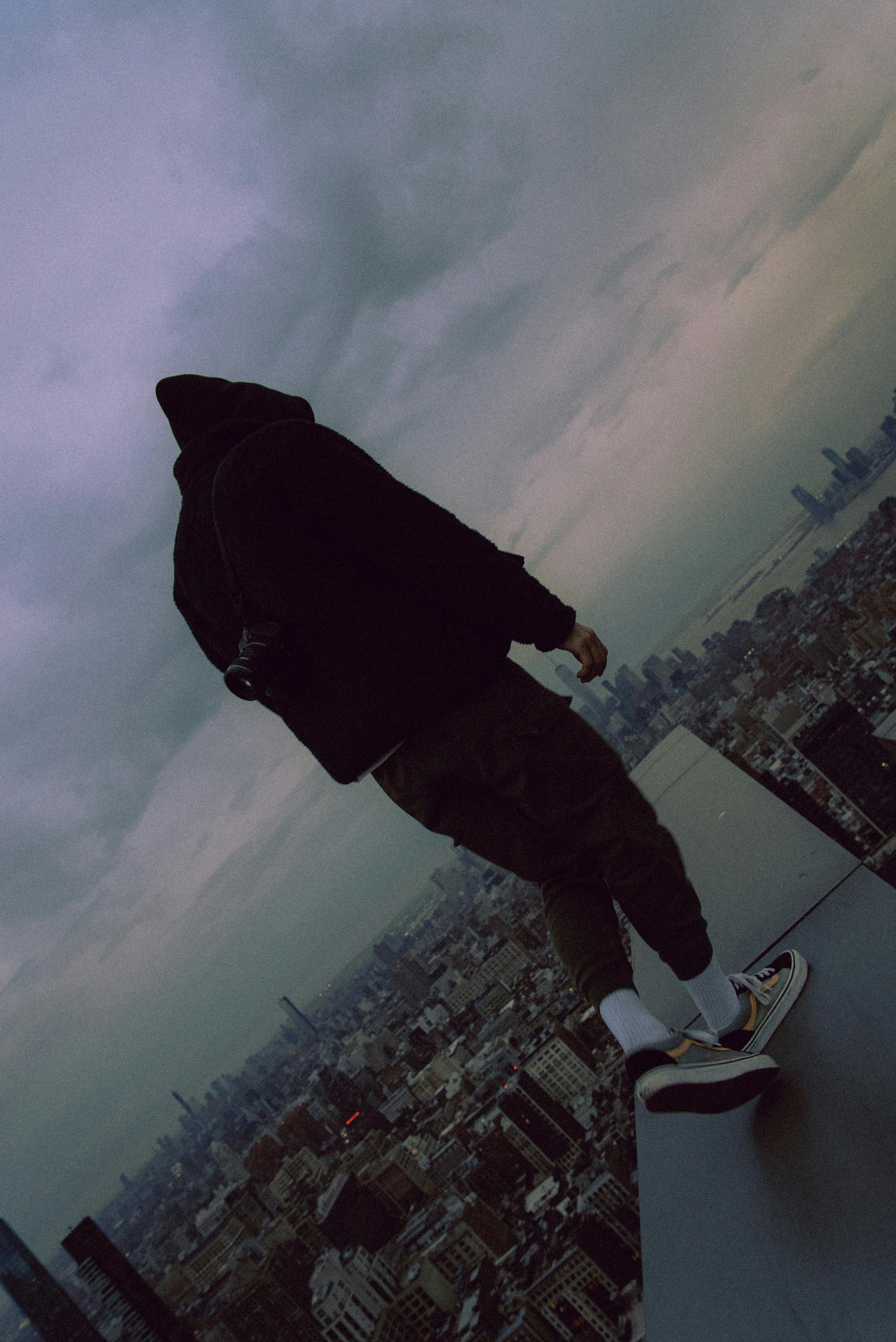 Transparent cityscape of NYC at night