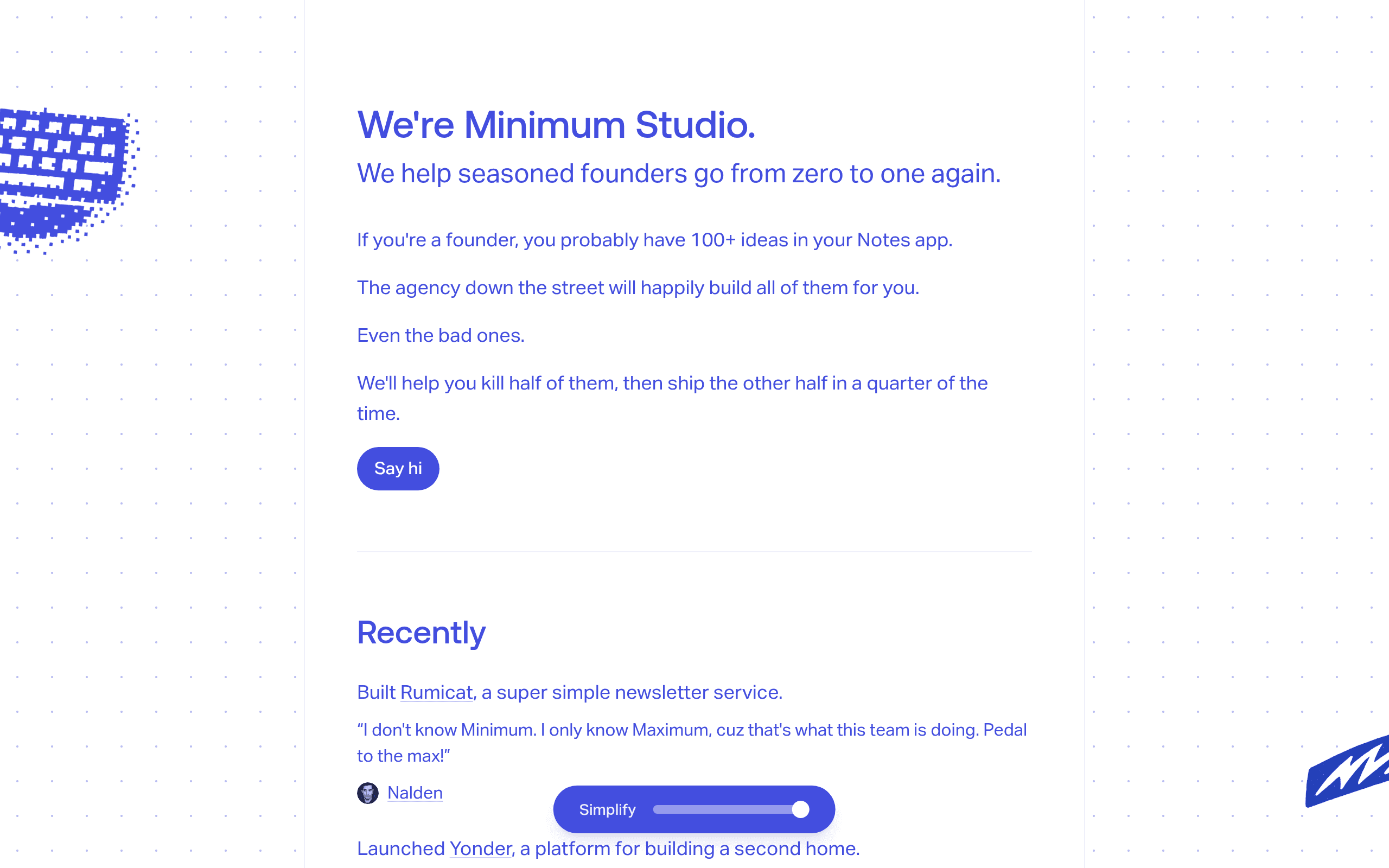 Minimum Studio Screenshot