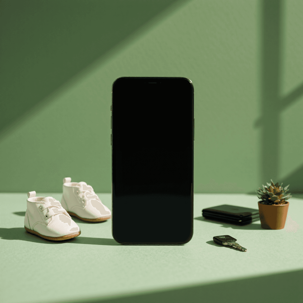 product photography of a smartphone