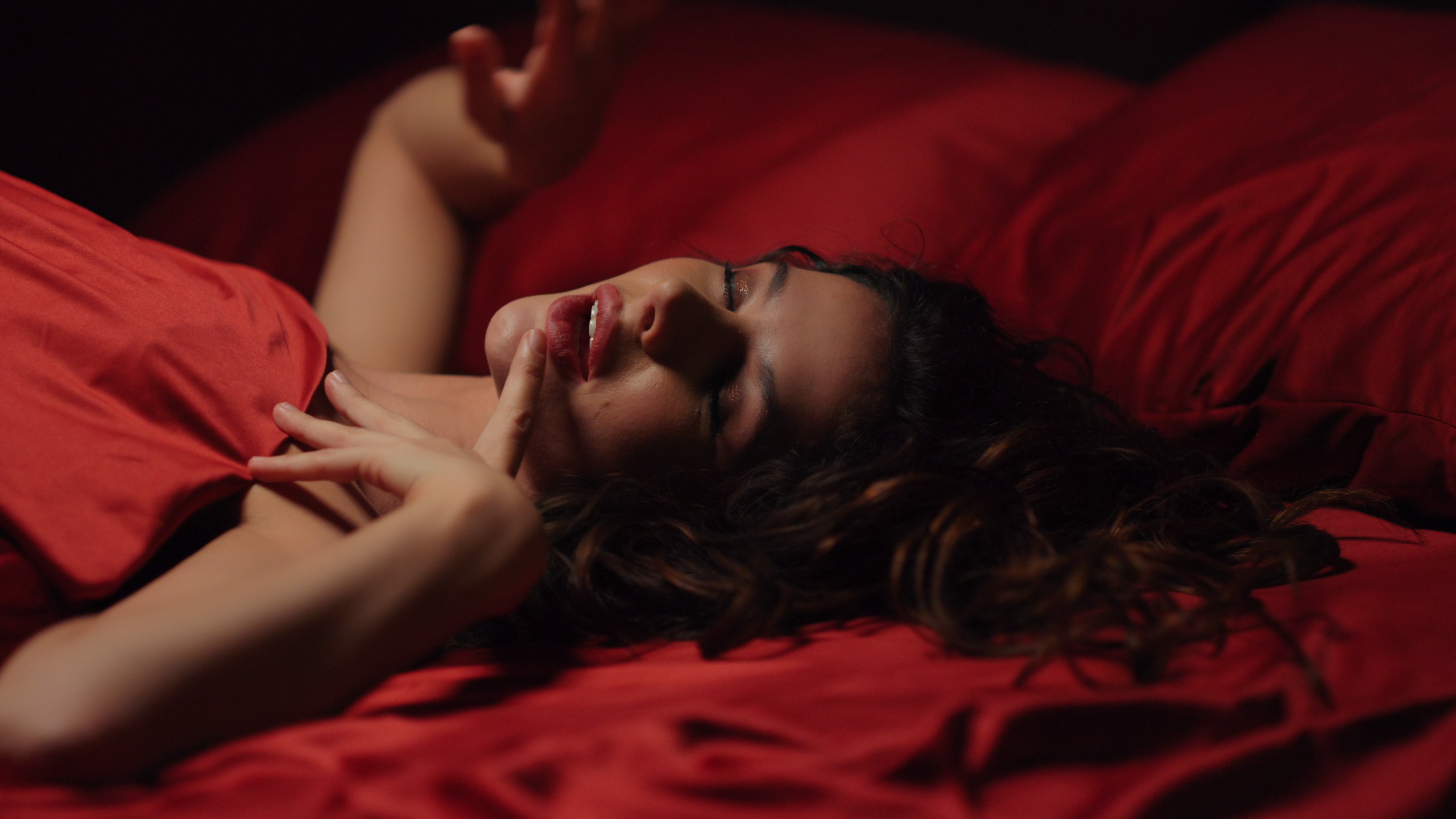 Woman during a private tantric massage experience in Dubrovnik focused on sensual relaxation, body awareness, and deep energetic connection