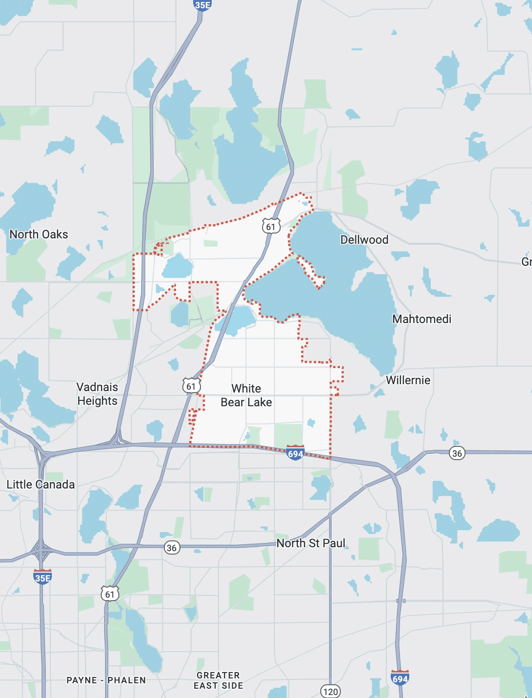 White Bear Lake, MN map