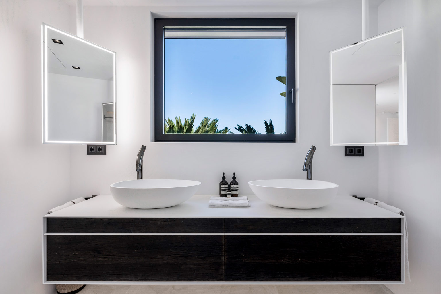 Suite Three bath with sea view, luxury villa Ibiza