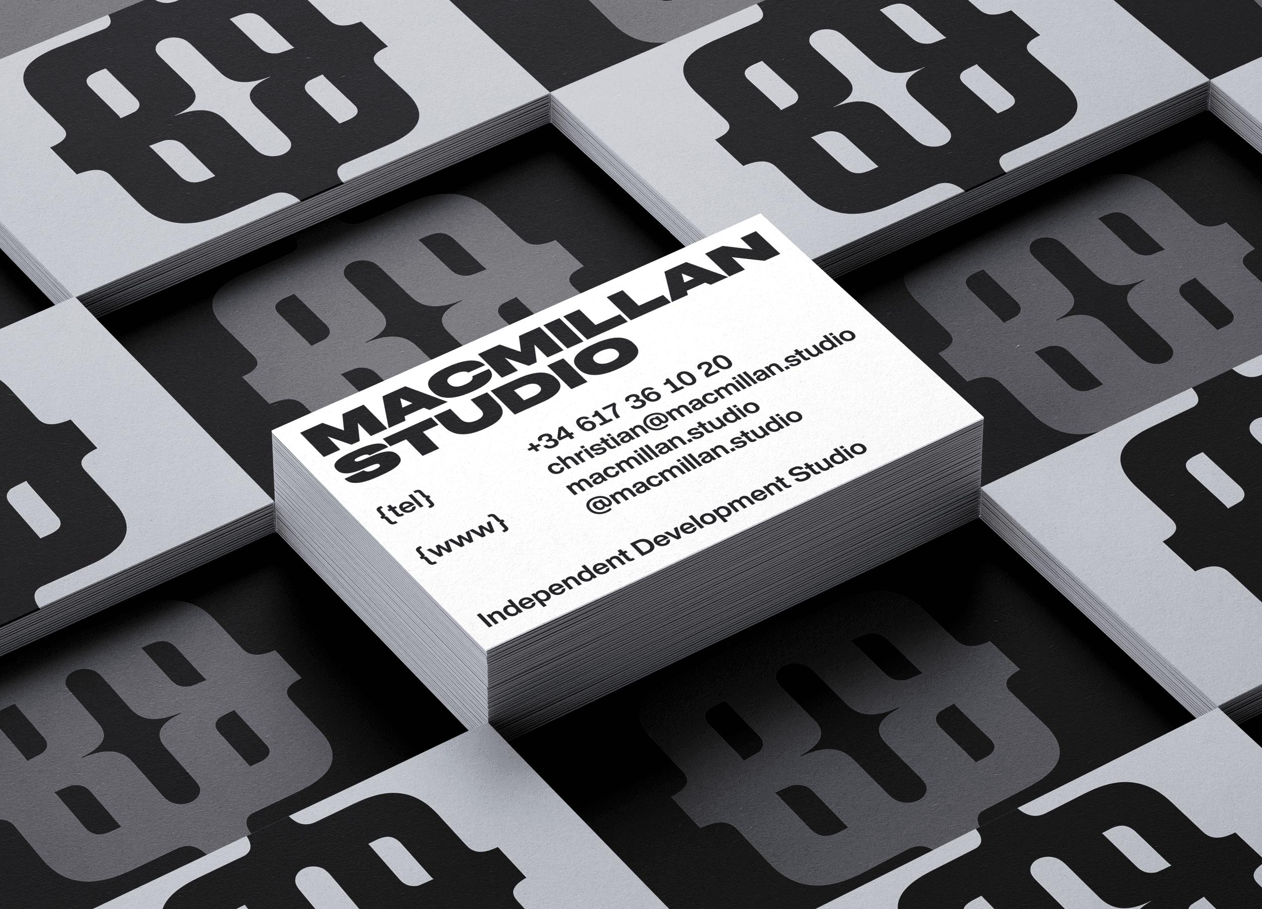 MacMillan Studio business cards.