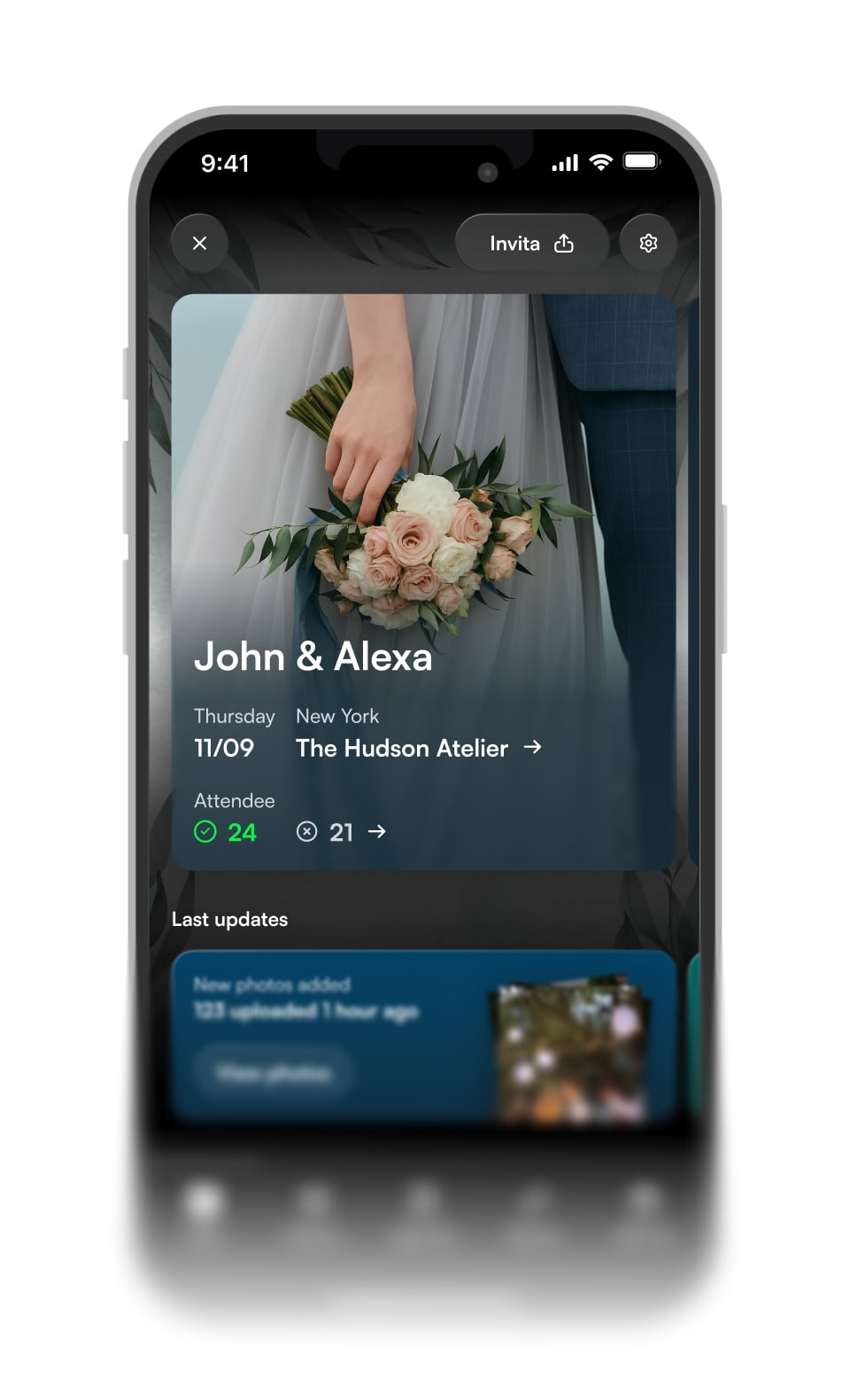 mockup dettaglio evento app togevent