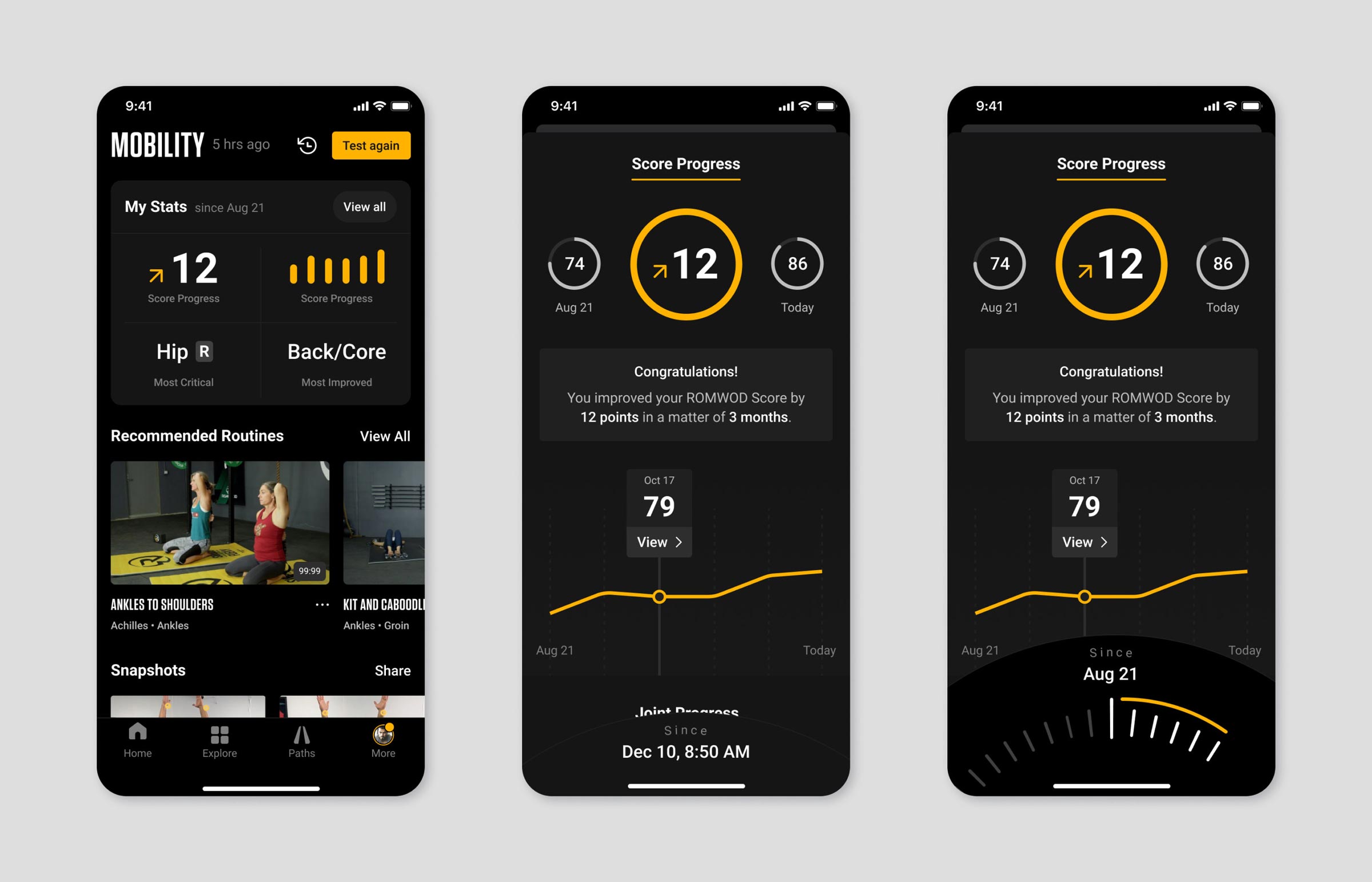 Tapping the stats card opens up the full stats view, where you can select two dates to draw stats between and start diving through your data.