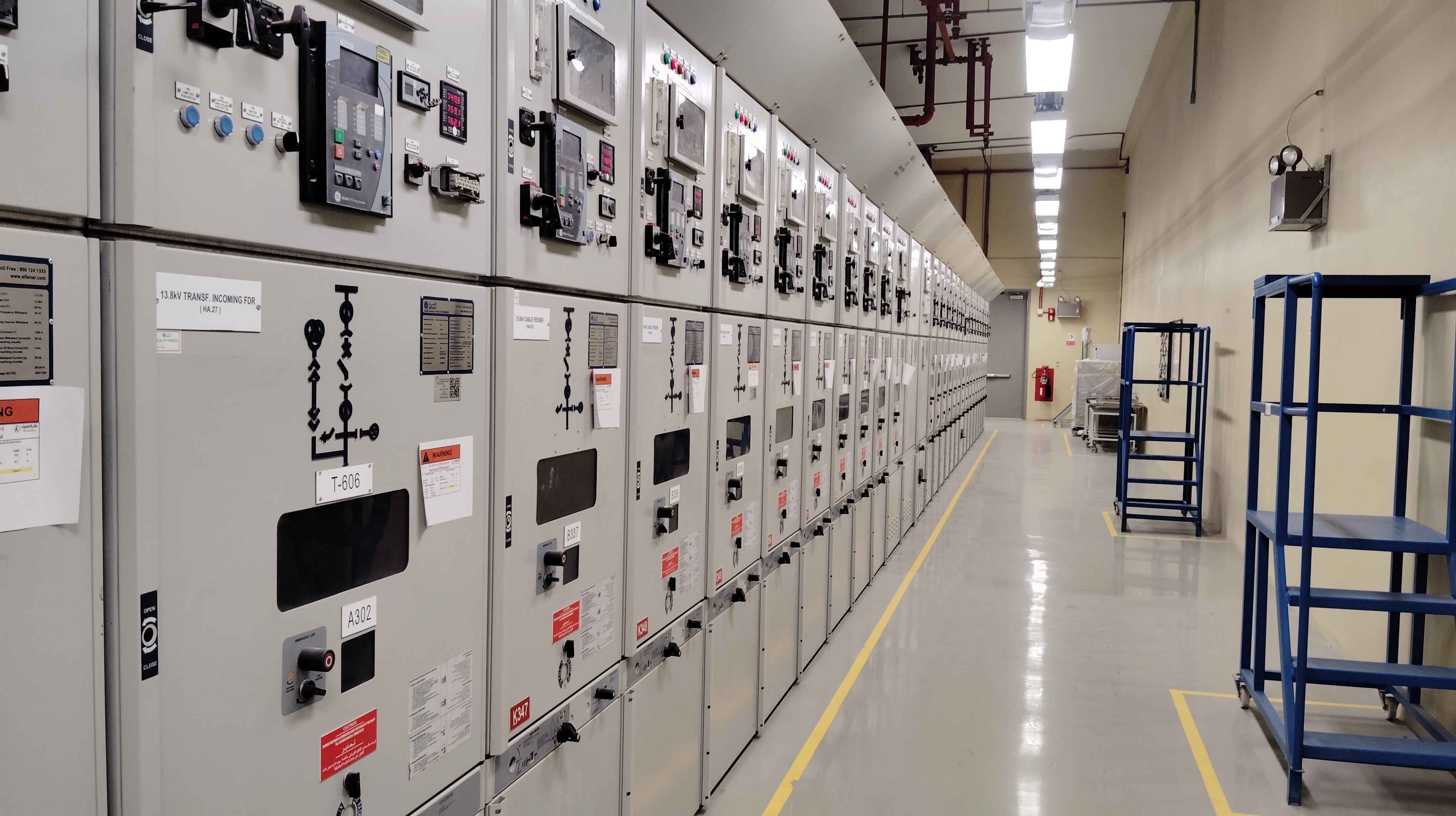 large complex with many electrical switches