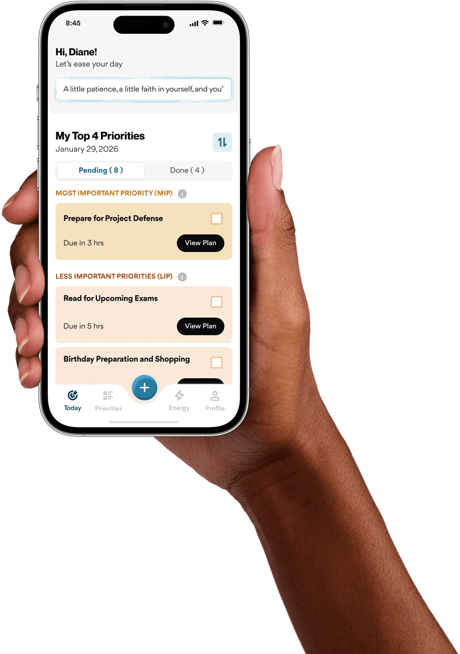 Hand holding the mockup of the home of Tigerian's flagship product
