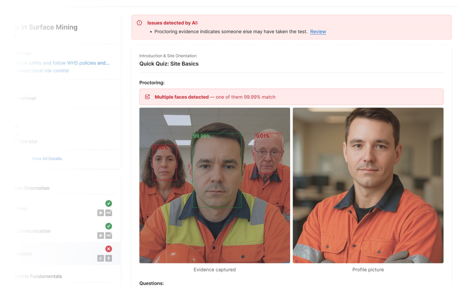 Multiface Detection