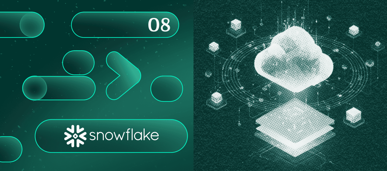 Abstract illustration of a hand managing data on a mobile device, with heart and lung icons representing healthcare marketing automation.