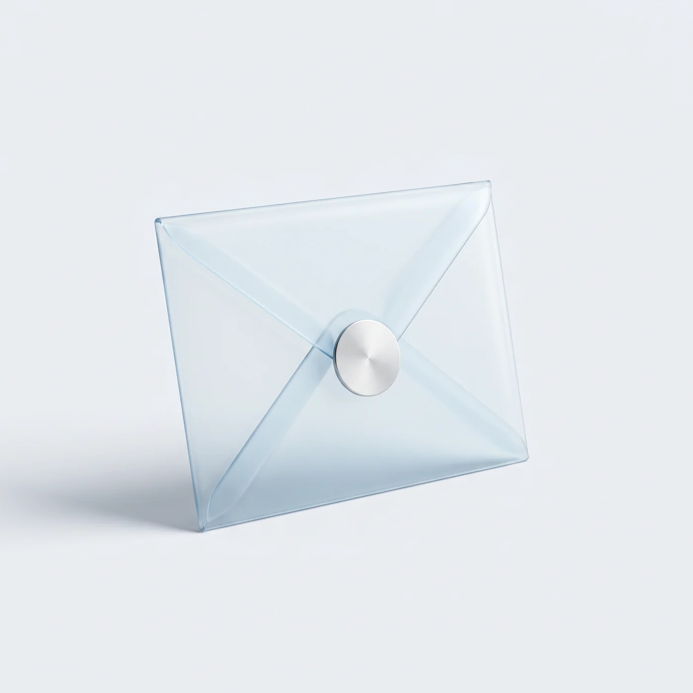 Frosted glass envelope sealed with a steel disc, representing personal tax returns