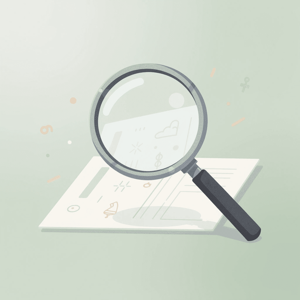 Scene of a magnifying glass examining eligibility requirements before filing a claim