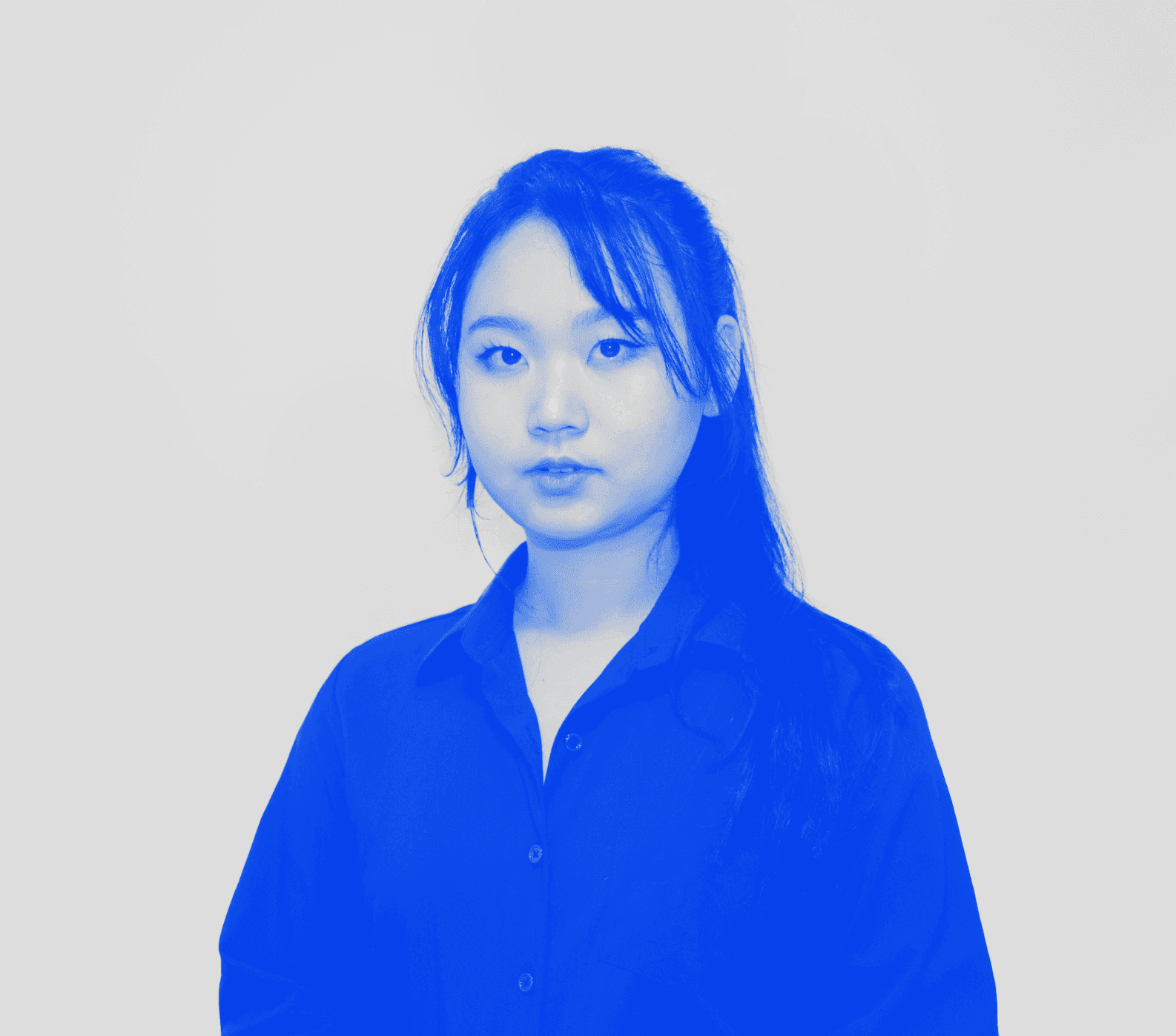 Portrait of a young 3D character with glasses