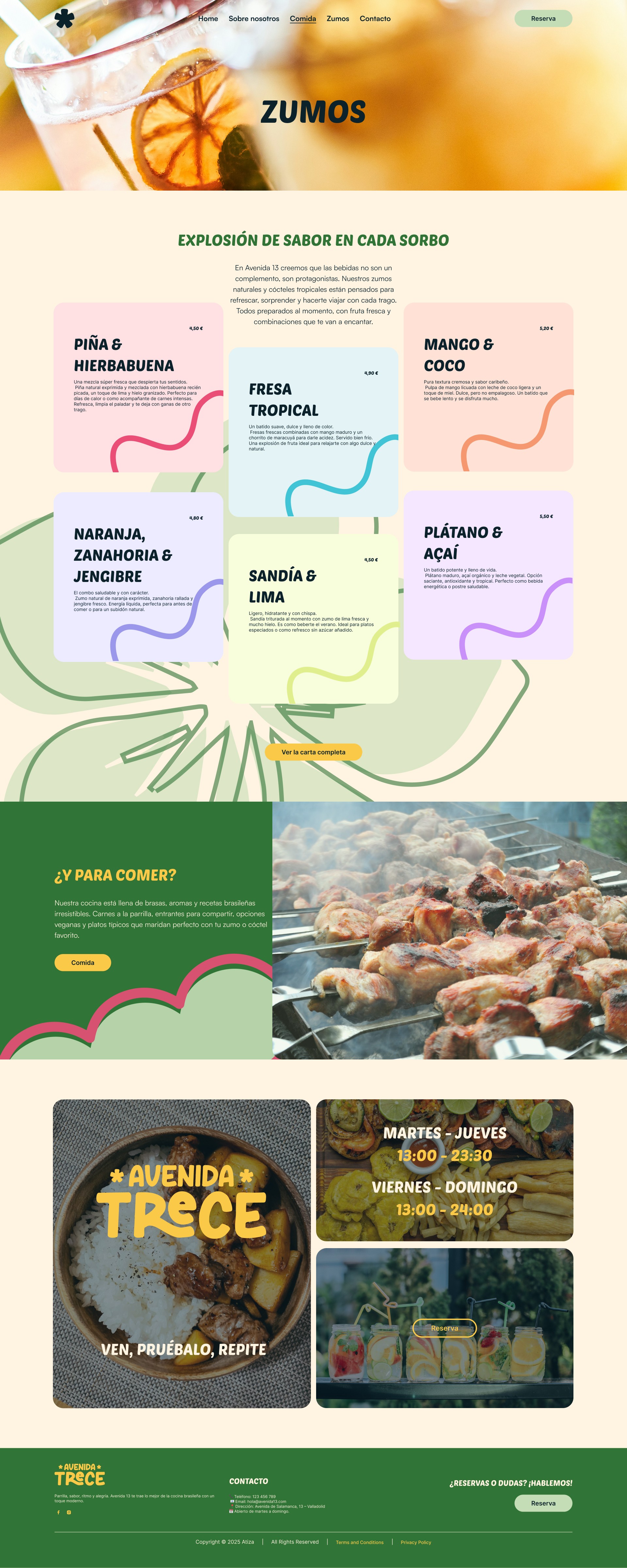Zumos - Avenida13
