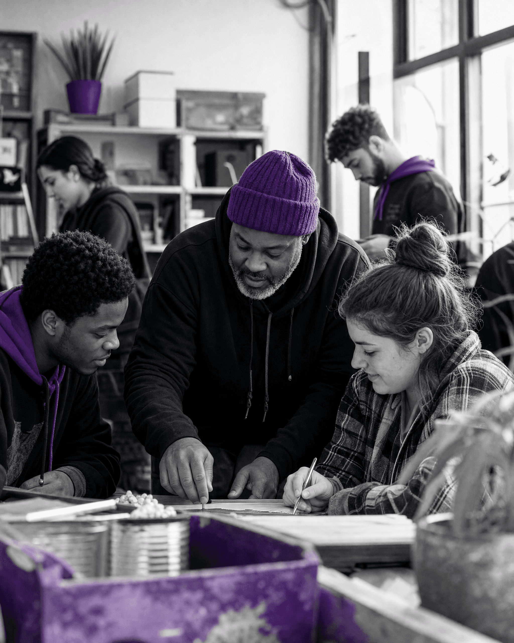 Community members working together to create opportunity and support.