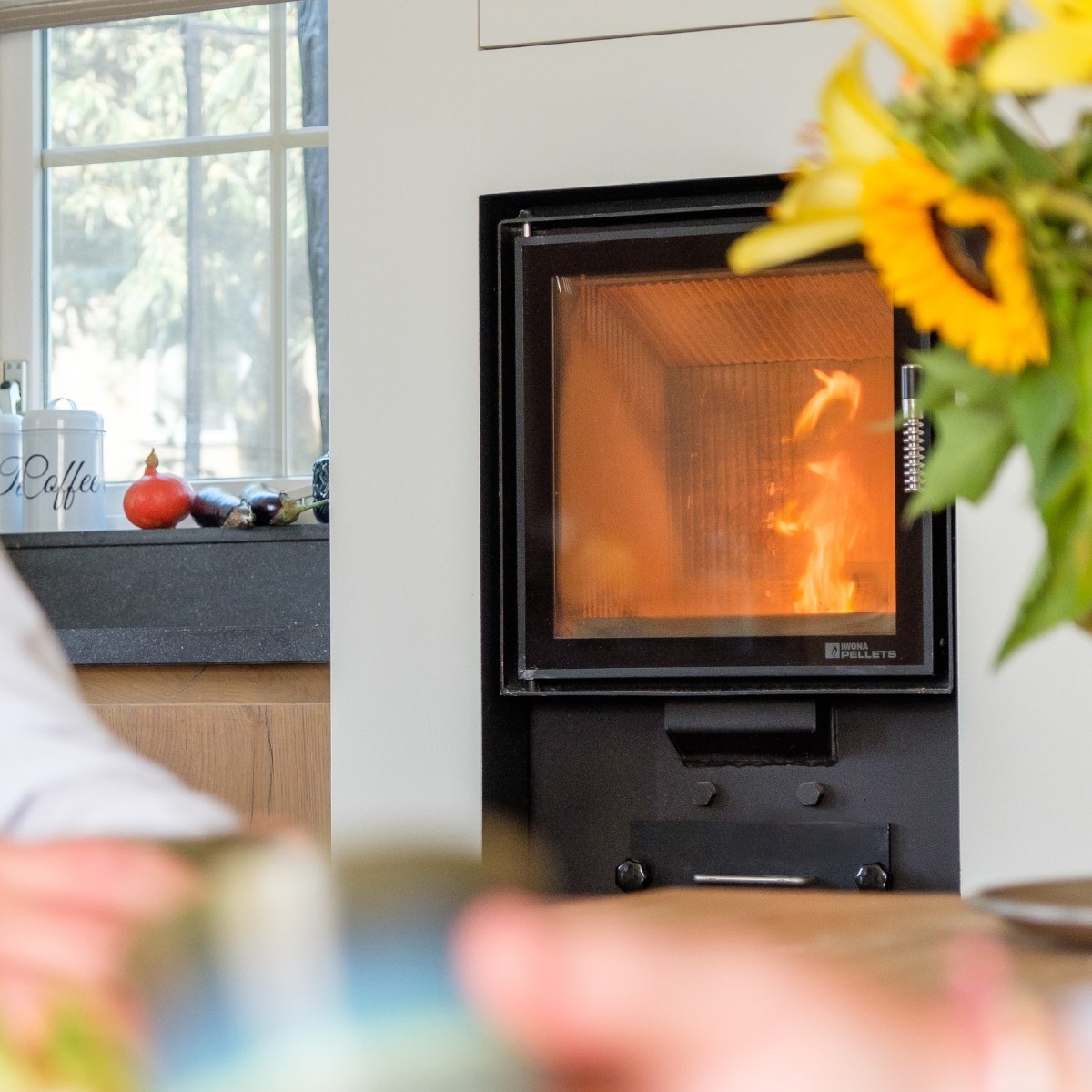 Houtkachel sfeer foto