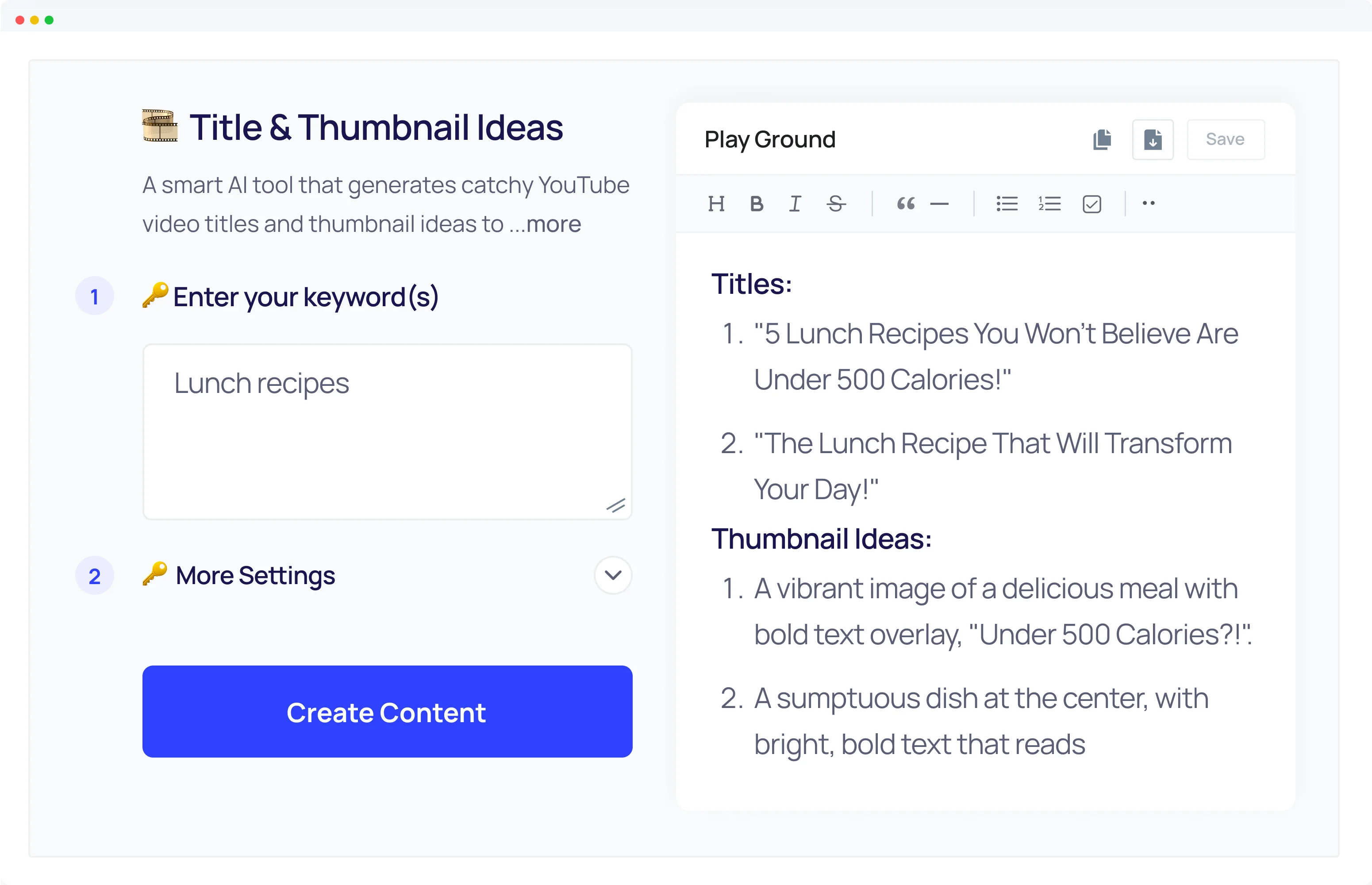 YouTube Title Generator Example - 2