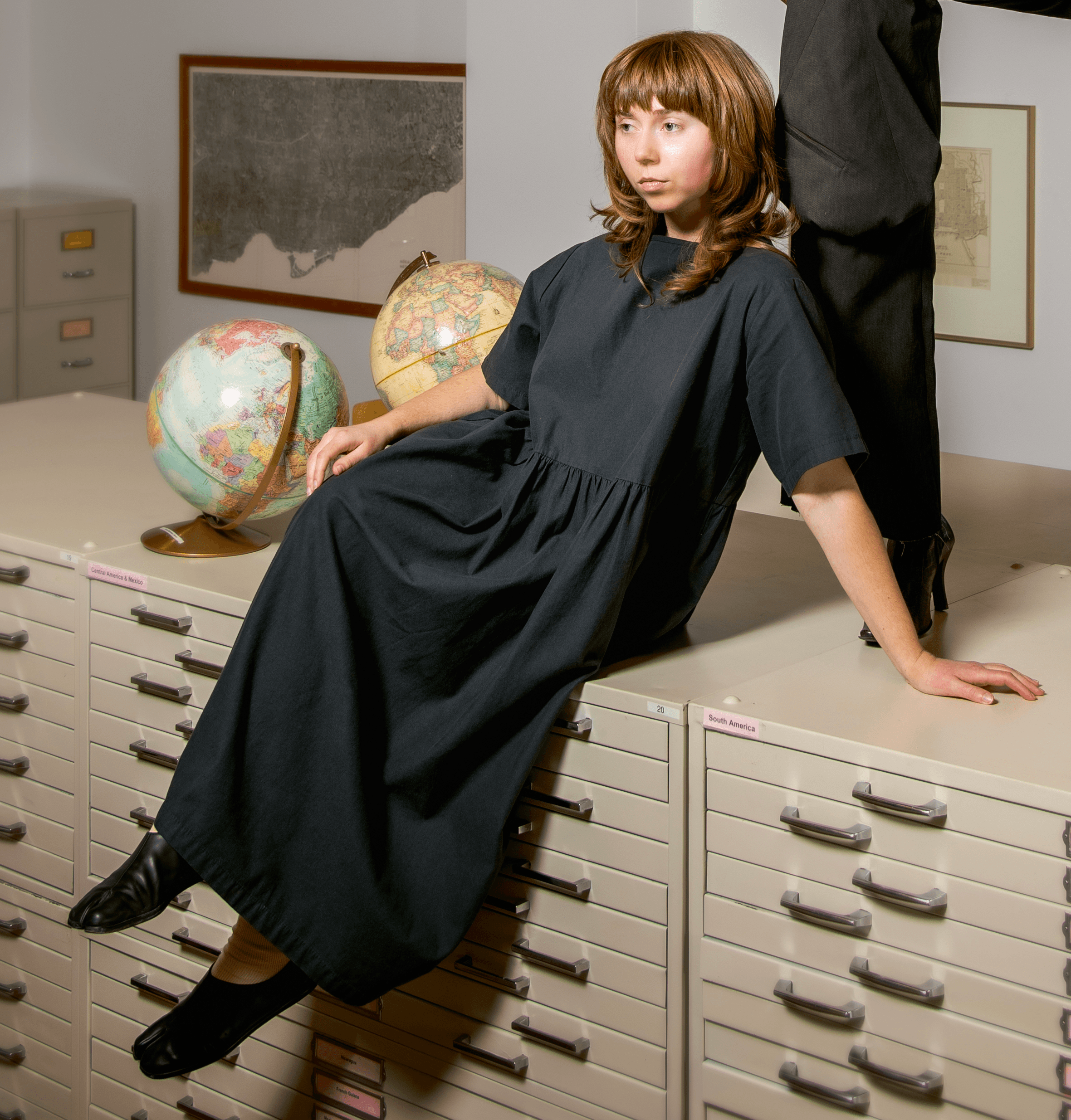 Woman with color palette