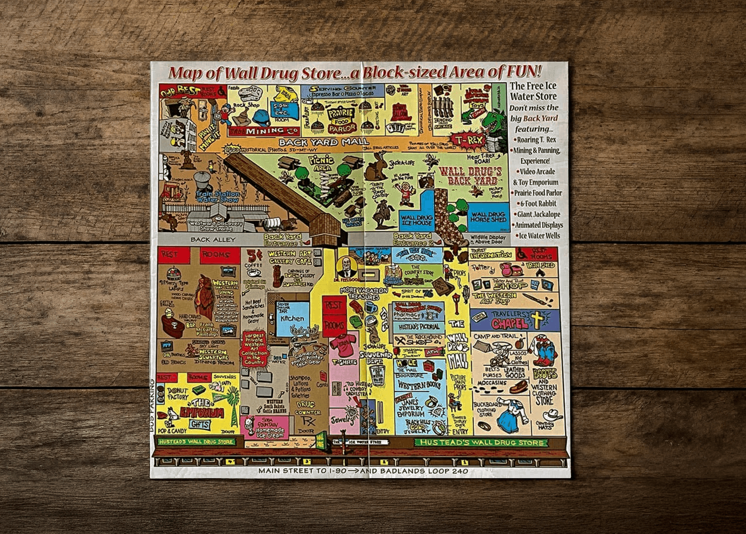 Map of Wall Drug