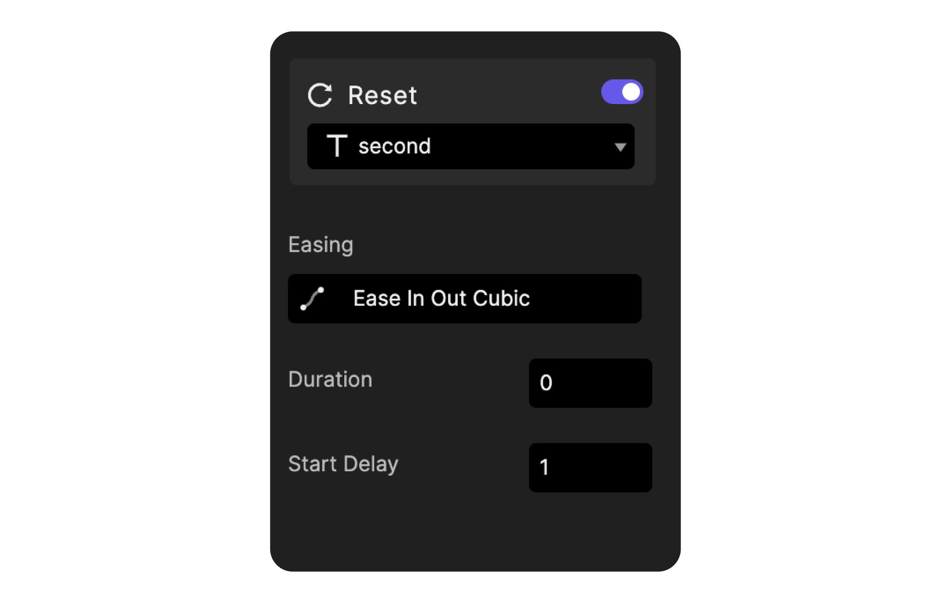 reset the text.