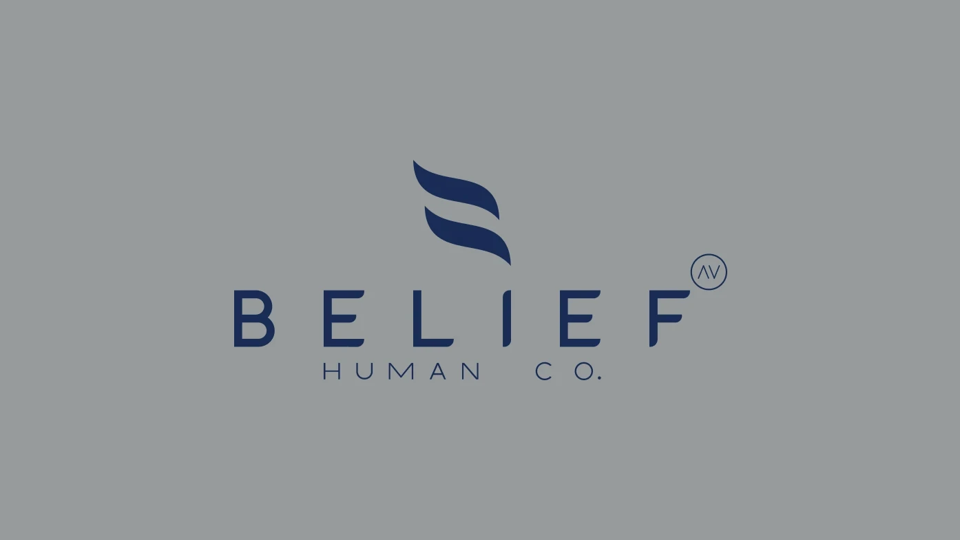 Logo Belief fundo cinza
