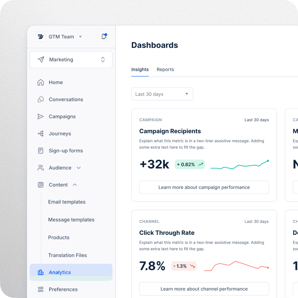 Interface utilisateur pour la planification de campagnes par e-mail, permettant la sélection d'une date future, d'une heure, du fuseau horaire du destinataire et des options pour l'envoi immédiat ou programmé.