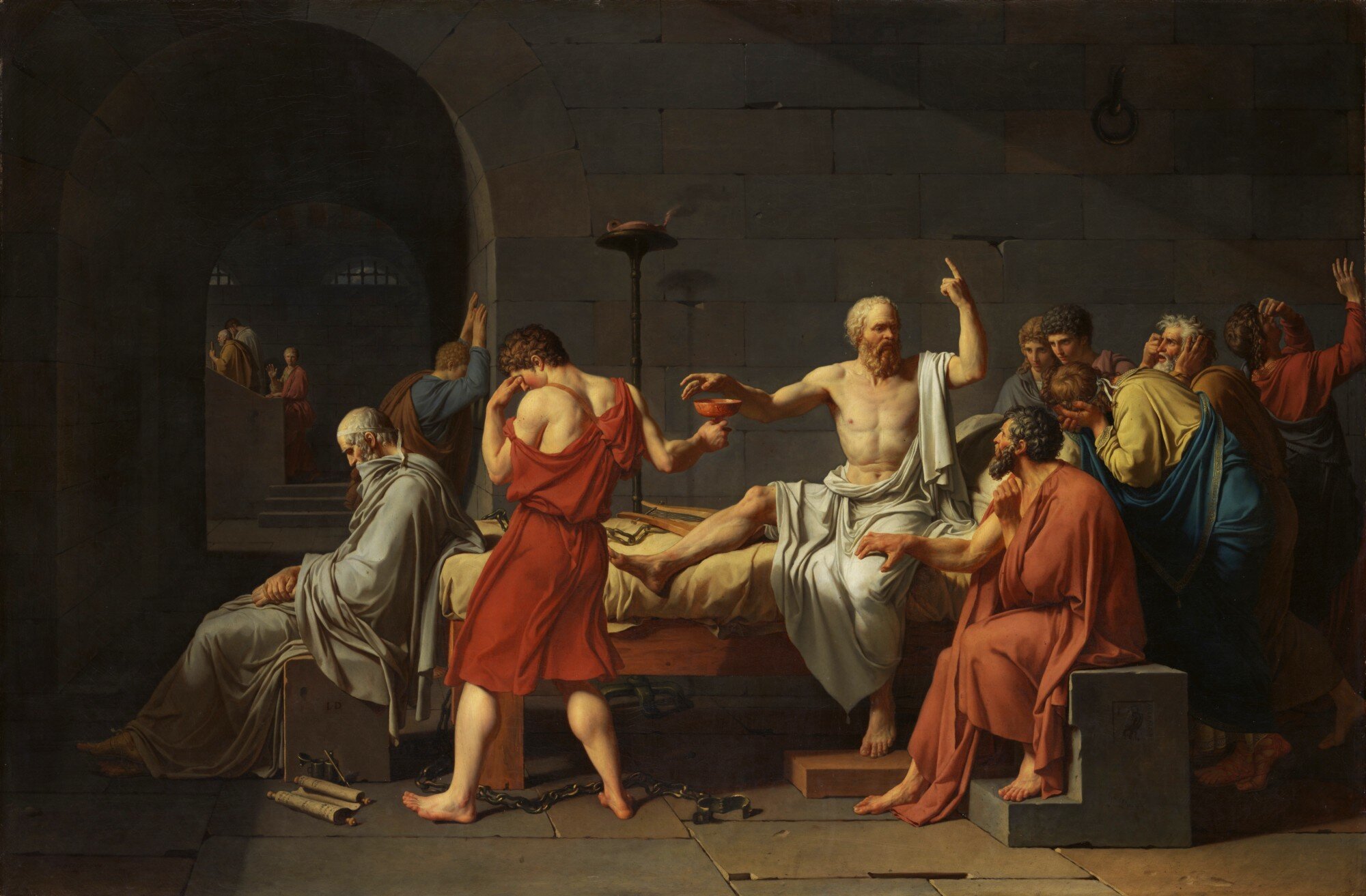 The Death of Socrates (1787) by Jacques-Louis David