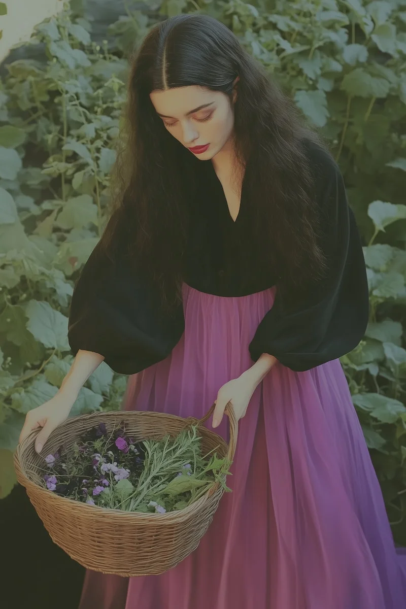 Elena Fischer with vegetables