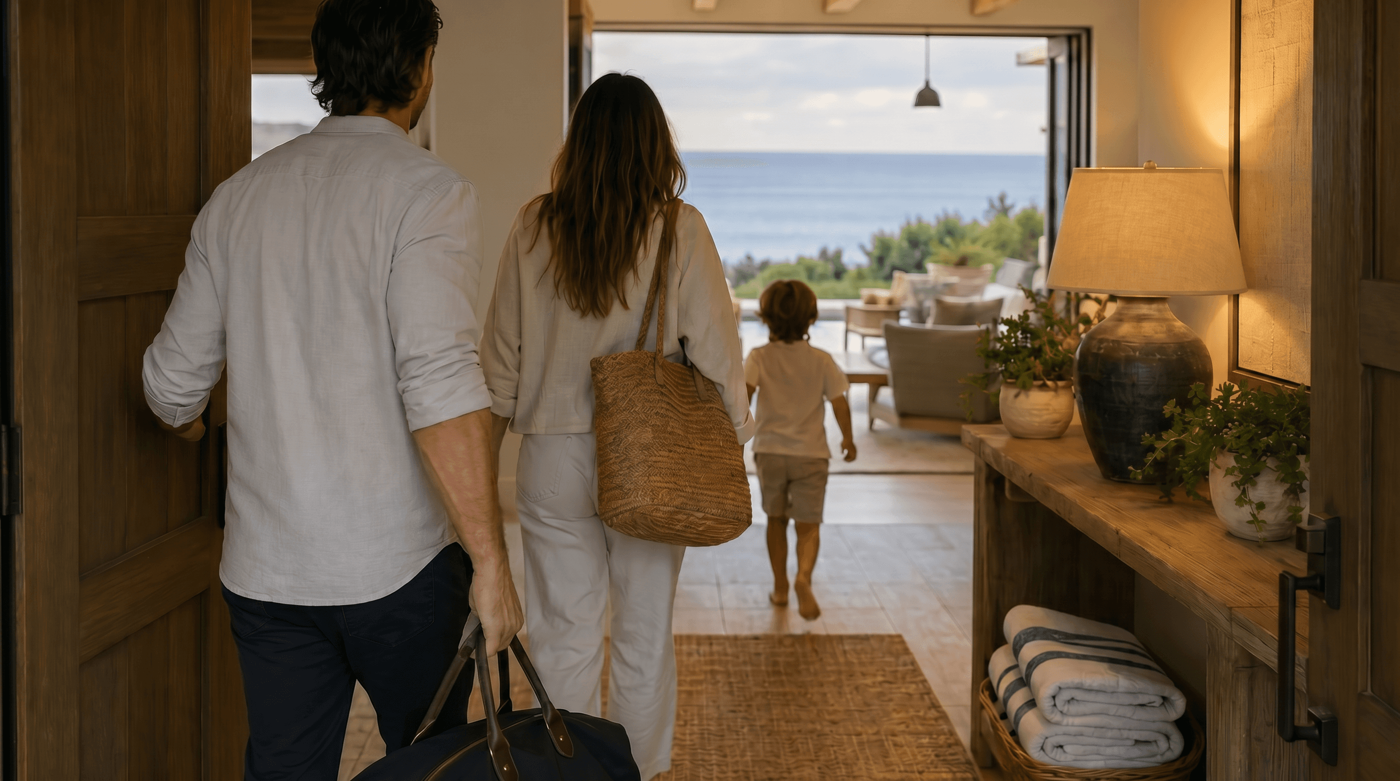 A family entering their second home