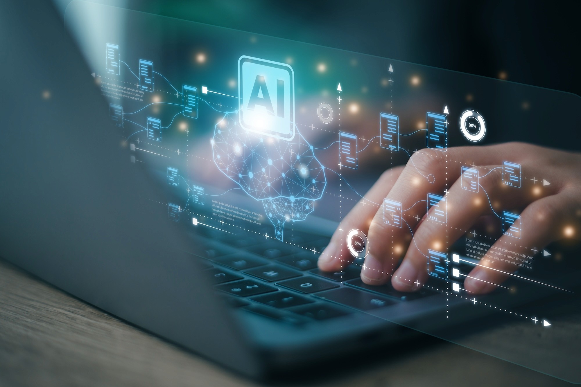 Man Using Laptop