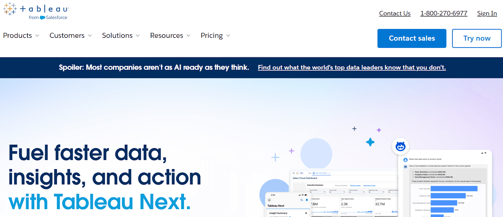 Tableau homepage