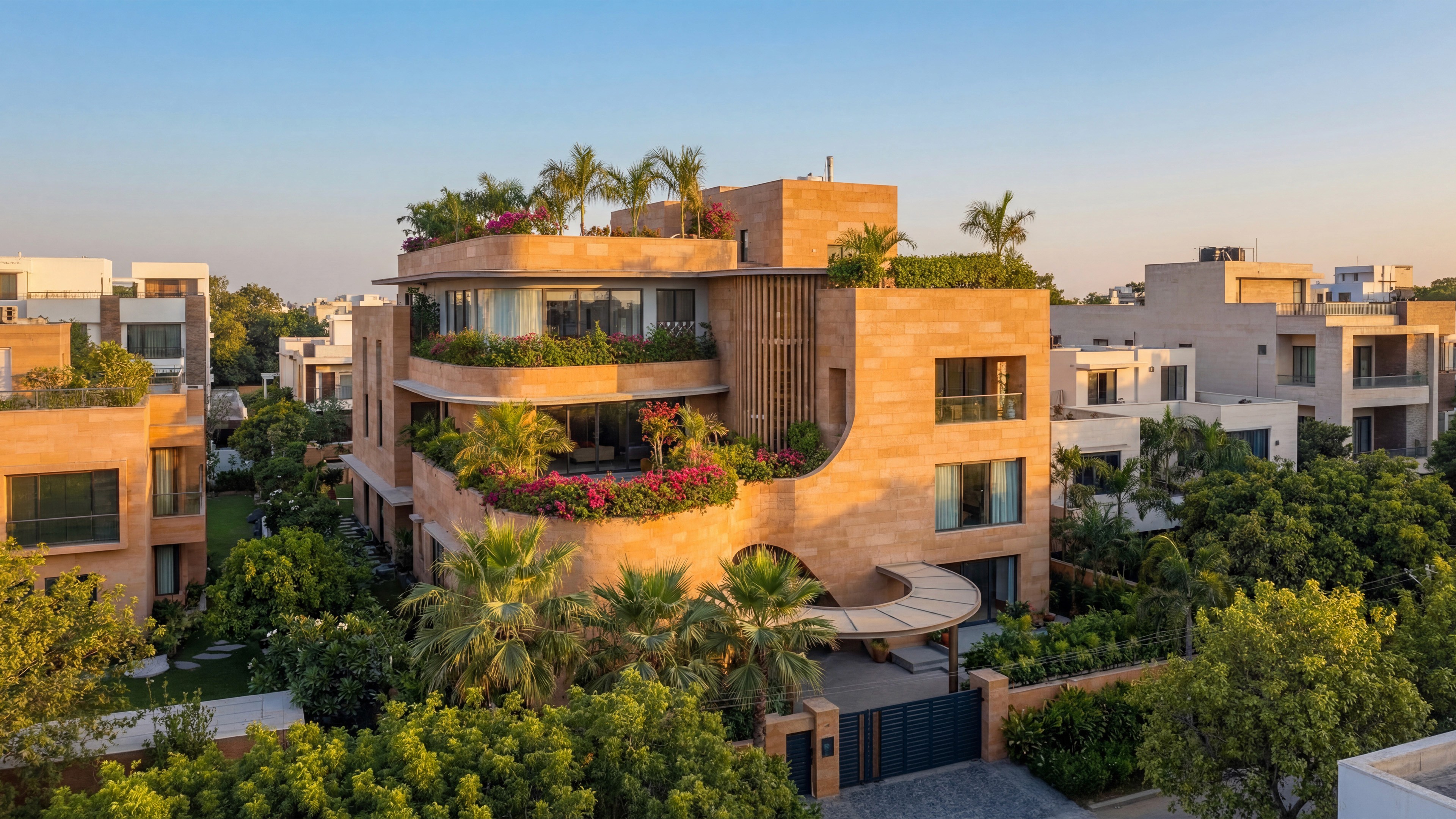 house sky front view