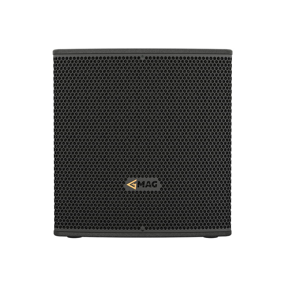 Black MAG speaker cabinet with honeycomb grille