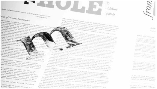 m letter stamped on a book's paper