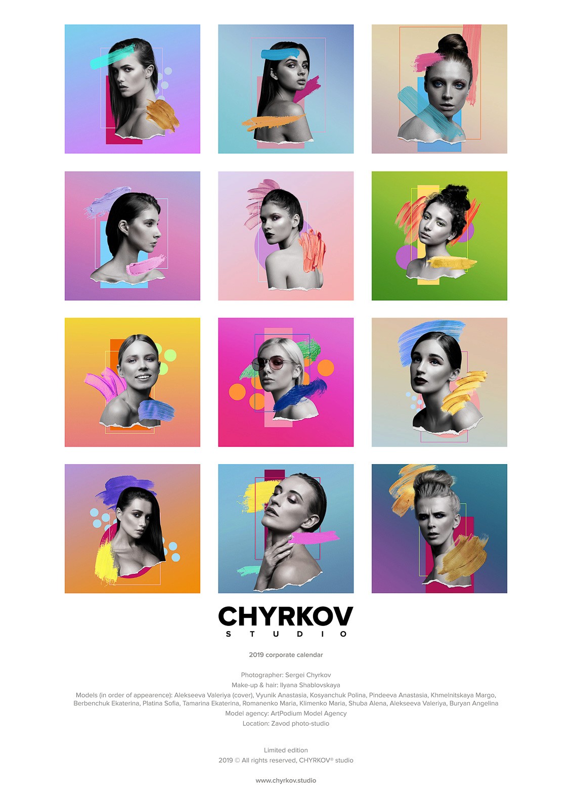 CHYRKOV studio 2019 calendar. Photographer: Sergei Chyrkov