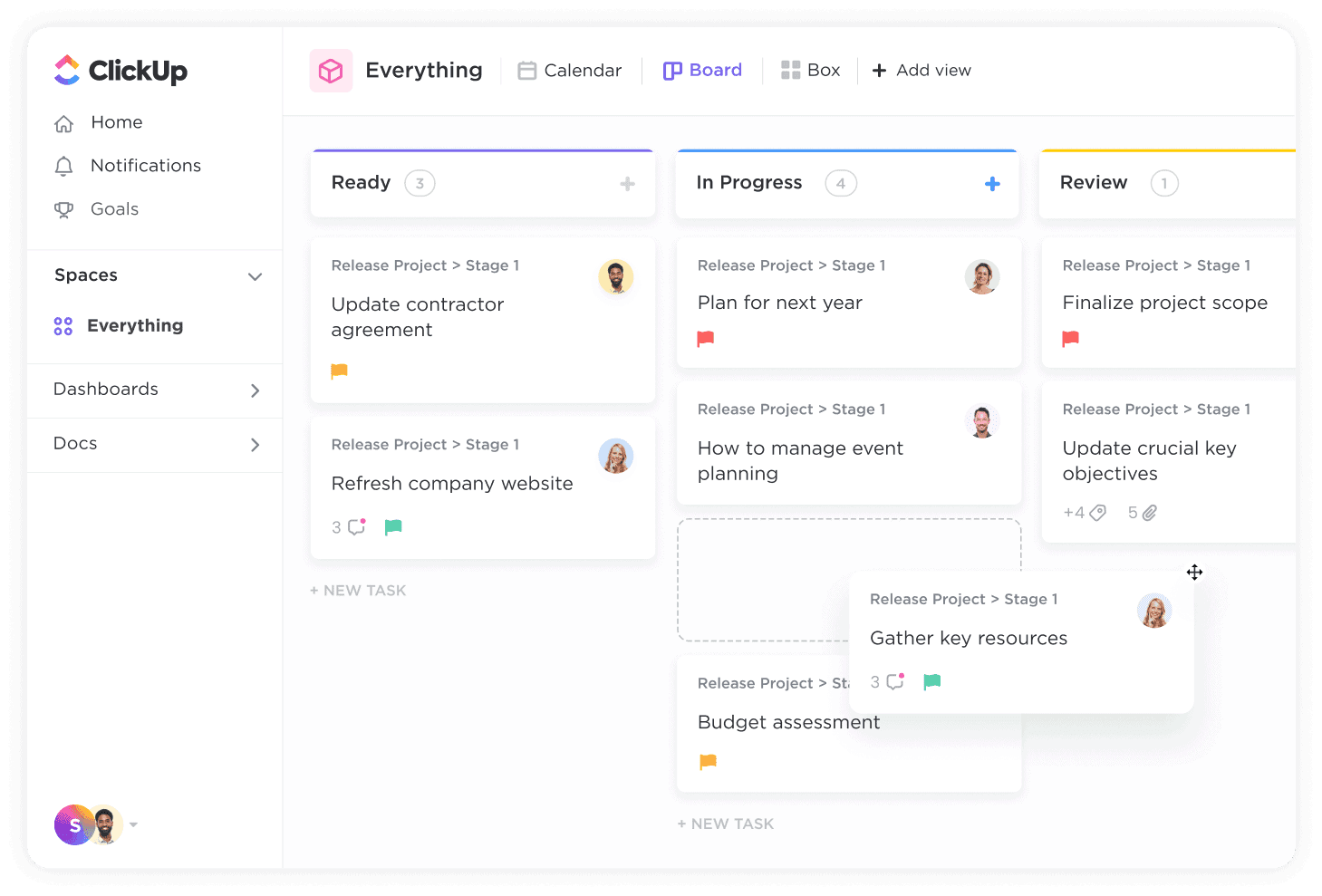 ClickUp app screenshot