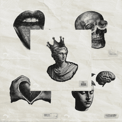 Stickers Collage Pack completo — pack de recursos creativos para diseño de portadas musicales Valencia