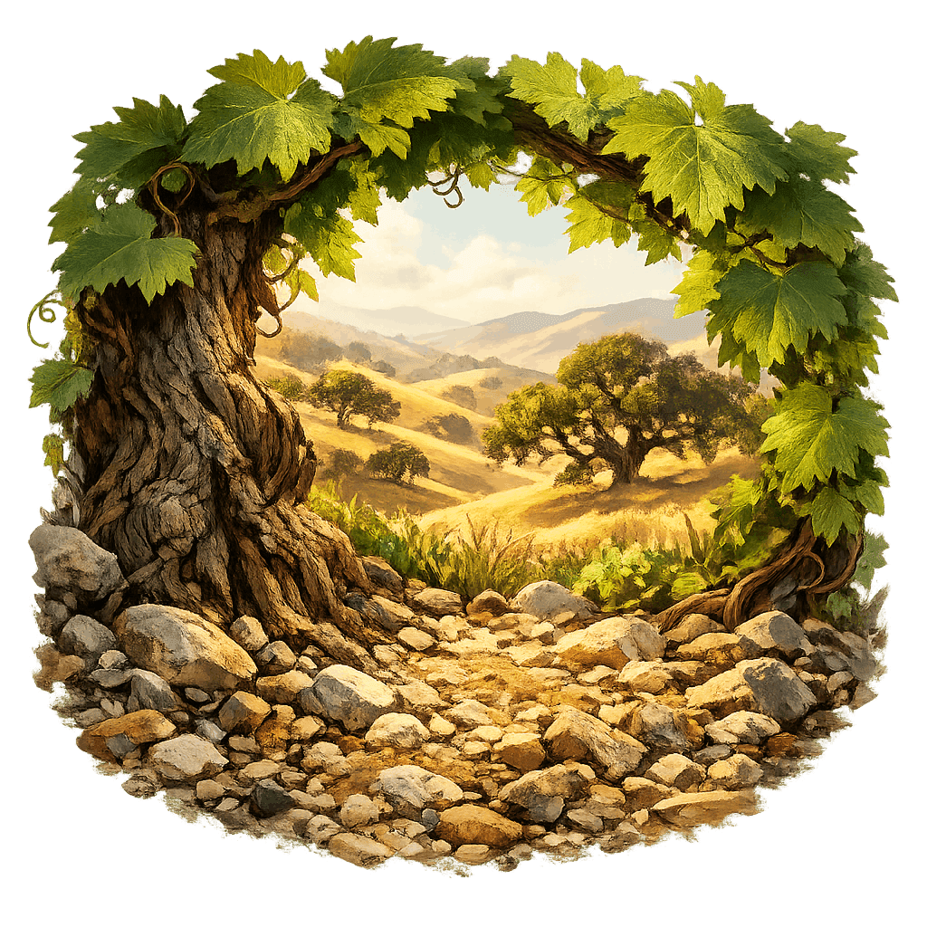 Detailed graphic of the Happy Canyon wine region.