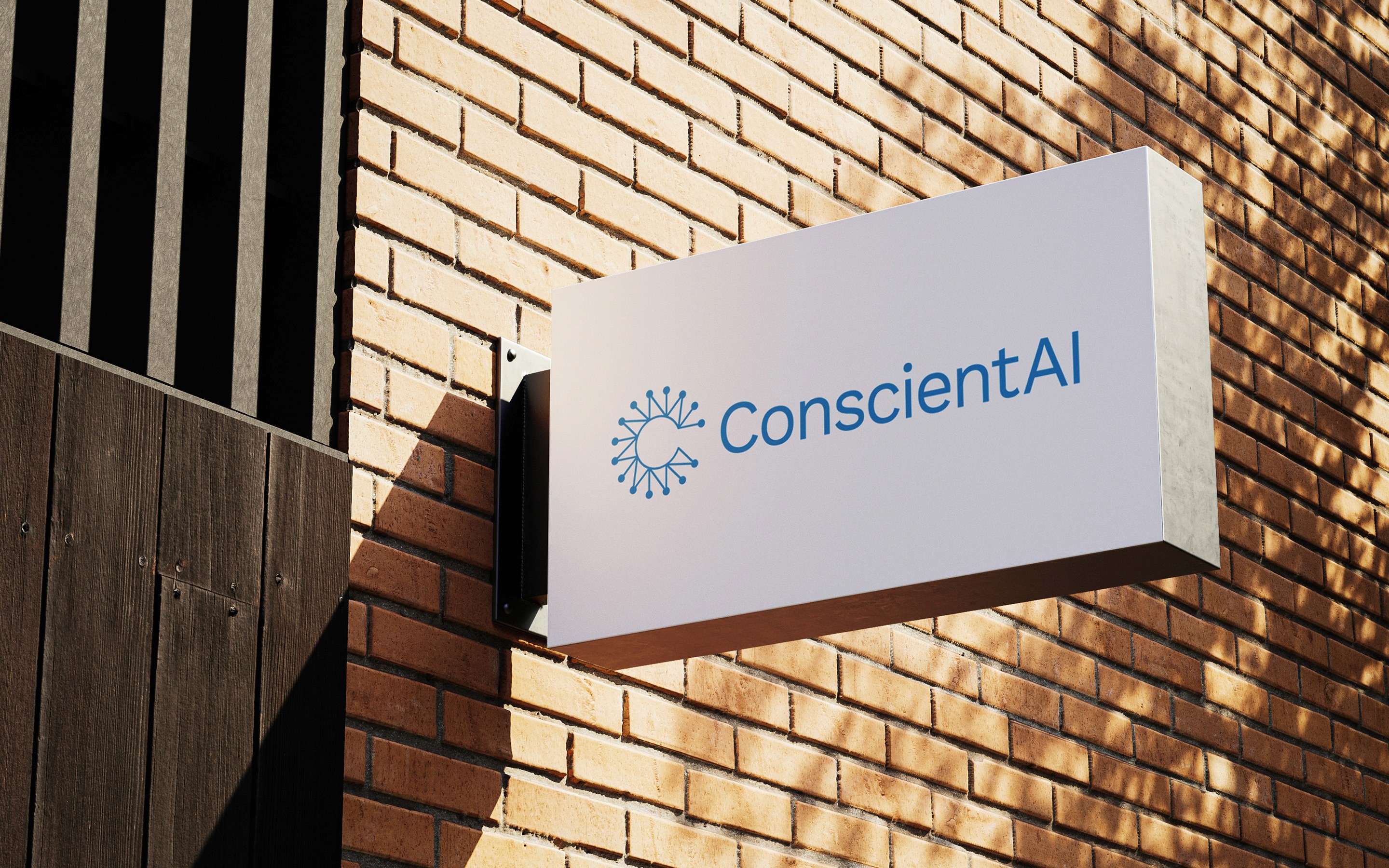 Conscient AI logo on signage