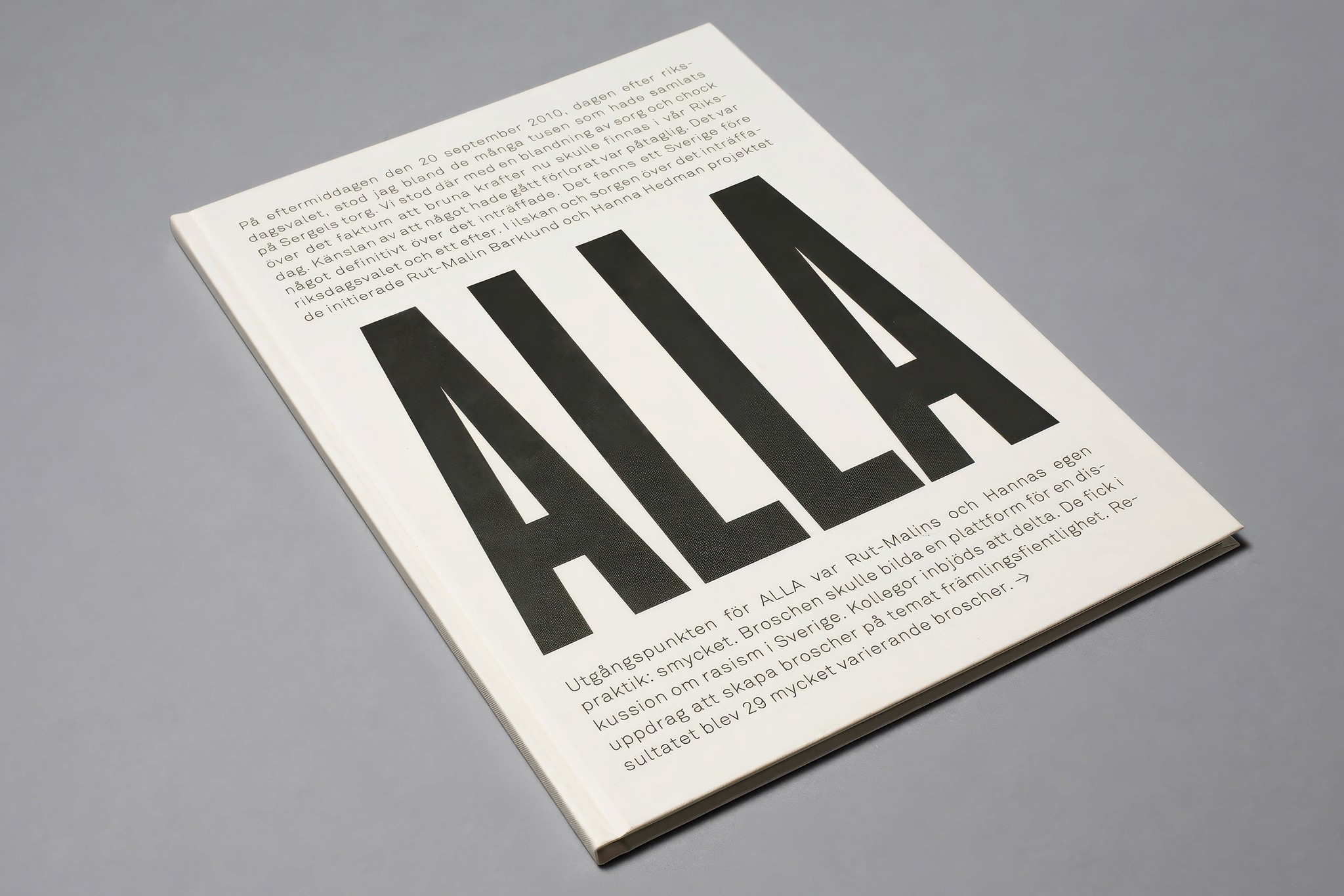 Book cover, ALLA