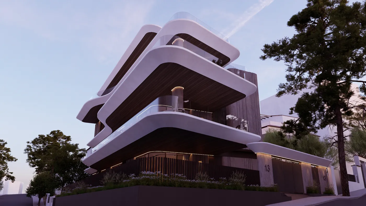 LITO Residences on Lofos Pani, Alimos, architect's render