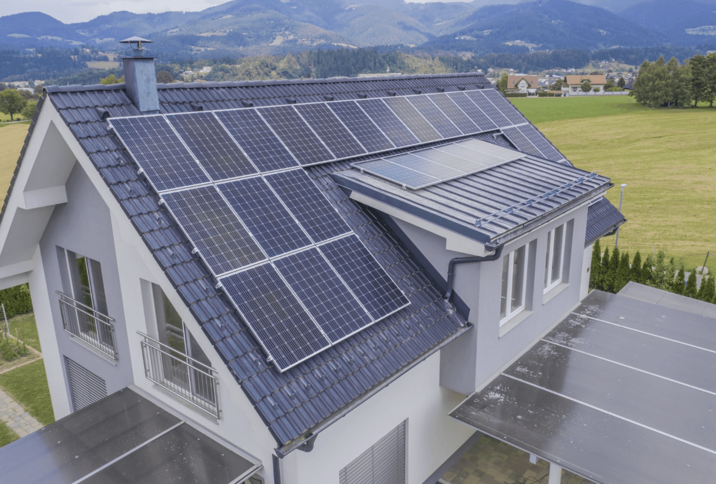 Bird droppings and grime being removed from solar panels by MJ Exterior Cleaning in Hamilton
