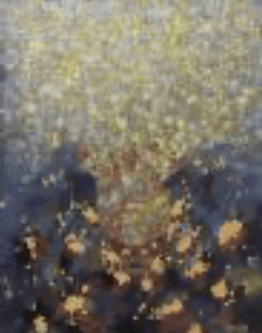 herd of sheep on road painting