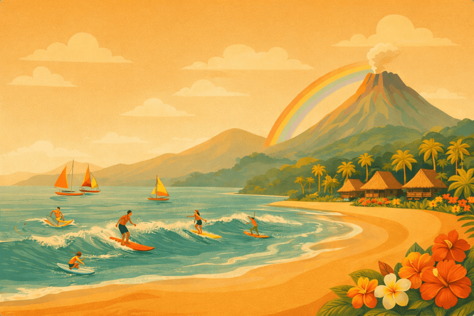 Administration showing a water fountain with a city landscape.