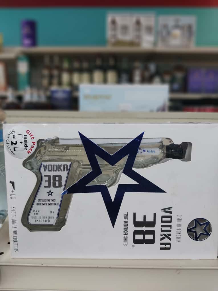 vodka on shelf in Luci Lu Liquor