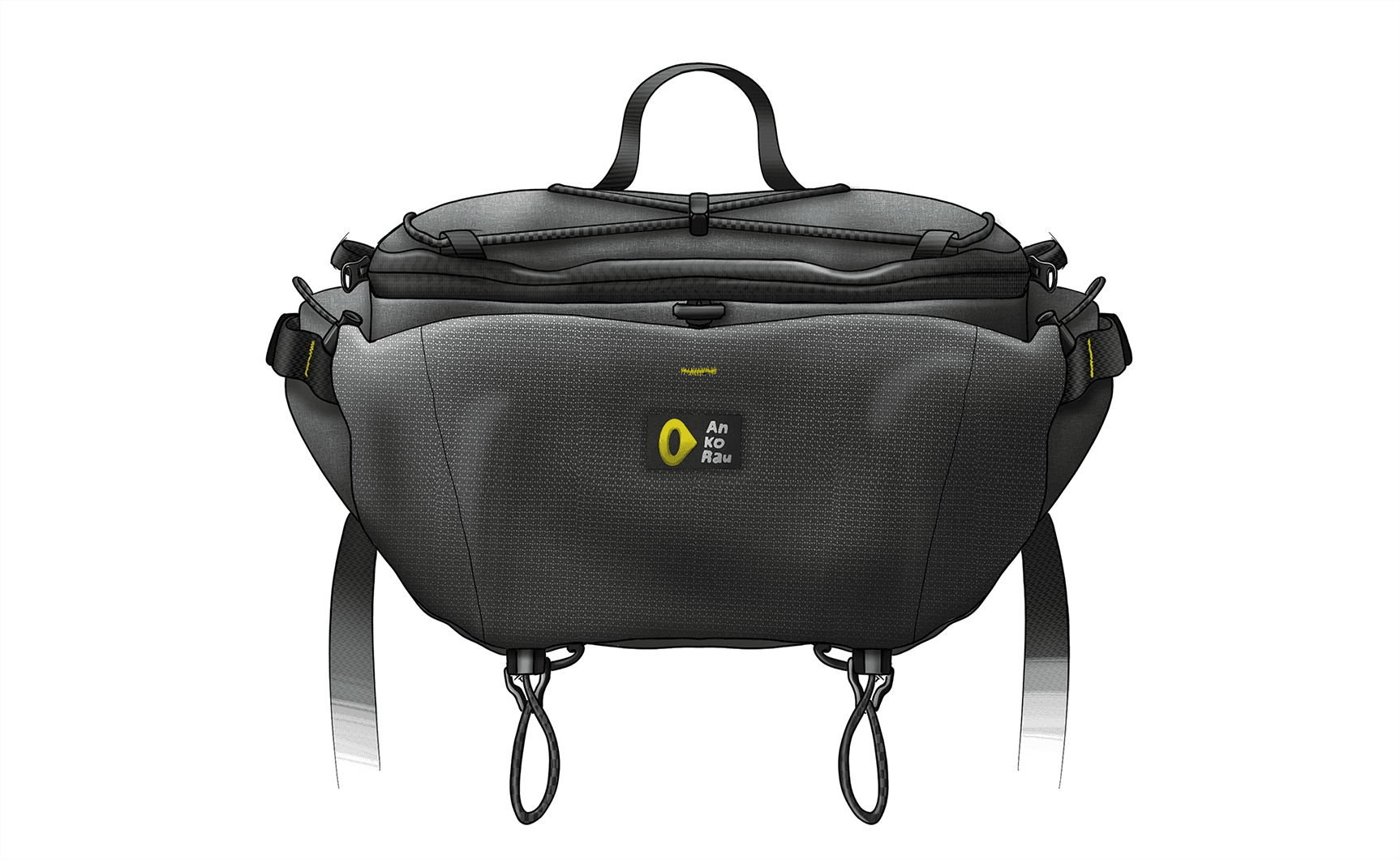 Industriall design sketch of the AN KO RAU HEJMO backpack/
